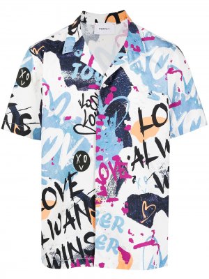 Рубашка с короткими рукавами и принтом граффити Ports V. Цвет: разноцветный