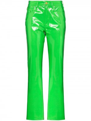 Лакированные брюки прямого кроя Simon Miller. Цвет: зеленый
