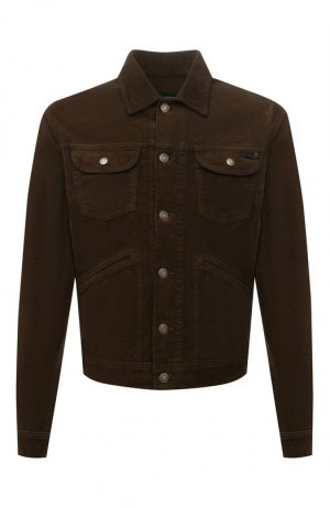 Хлопковая куртка Tom Ford. Цвет: коричневый
