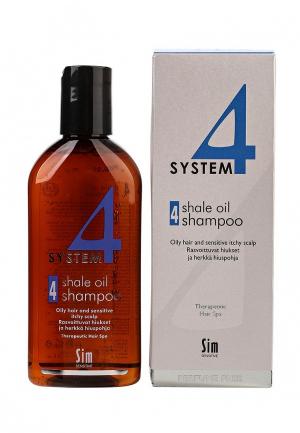 Шампунь Sim Sensitive Терапевтический № 4 SYSTEM  Shale Oil Shampoo , 215 мл