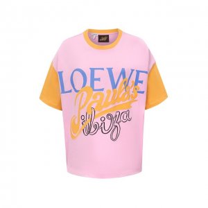 Хлопковая футболка x Paulas Ibiza Loewe. Цвет: розовый