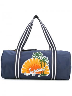 Пляжная сумка с вышивкой See By Chloé. Цвет: синий