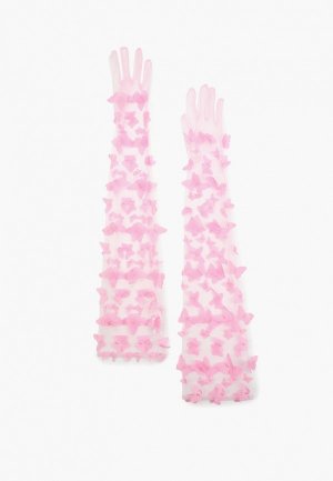 Перчатки Ruxara. Цвет: розовый