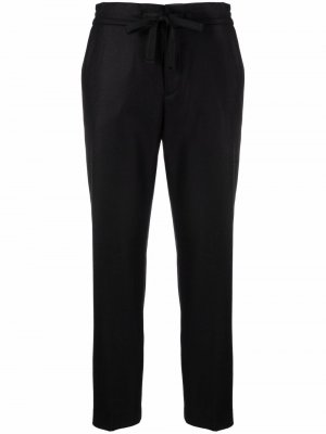 Укороченные шерстяные брюки Pt01. Цвет: черный