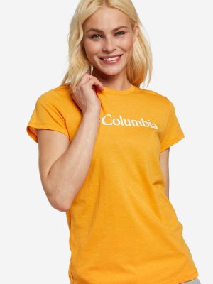 Футболка женская Trek SS Graphic Tee, Оранжевый Columbia. Цвет: оранжевый