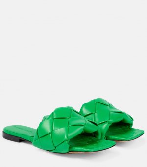 Кожаные шлепанцы Lido , зеленый Bottega Veneta