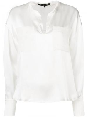 Блузка-туника с накладным карманом Luisa Cerano. Цвет: белый
