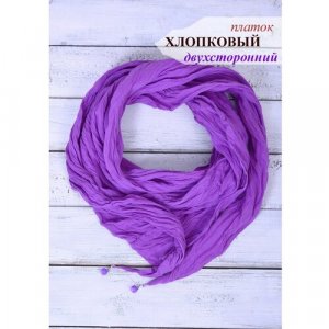 Платок , хлопок, 180х70 см, фиолетовый Yana Beregovaya. Цвет: фиолетовый