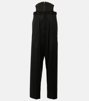 Корсетные шерстяные зауженные брюки , черный Vivienne Westwood