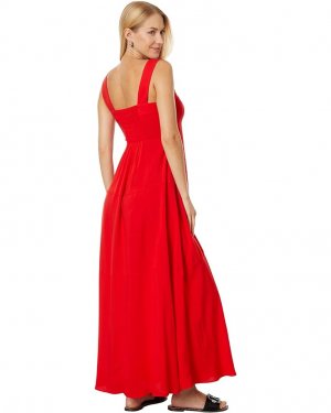 Платье Panneled Challis Dress, цвет Lobster Red Vince Camuto