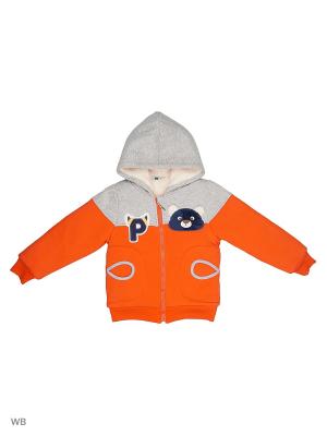 Куртка Sago Kids i Ant Domain. Цвет: оранжевый, серый