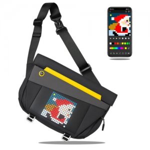 Сумка-слинг Sling Bag-V Customizable Pixel Art Black Divoom. Цвет: черный