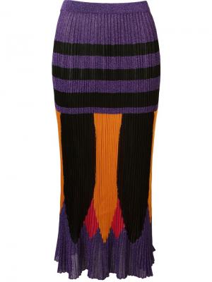 Mid-length knit skirt Gig. Цвет: розовый и фиолетовый