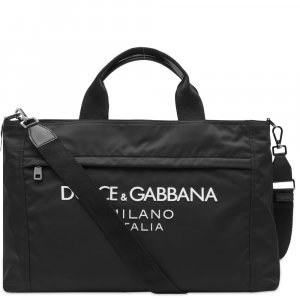Нейлоновая дорожная сумка с логотипом , черный Dolce & Gabbana