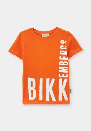 Футболка Bikkembergs. Цвет: оранжевый