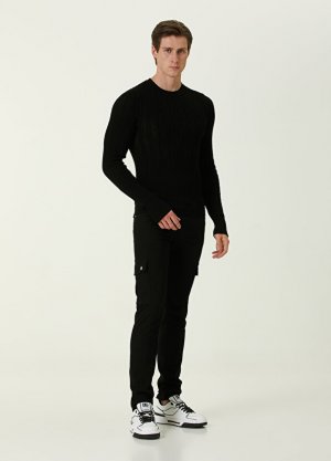Черные джинсовые брюки-карго скинни стрейч essential Dolce&Gabbana. Цвет: черный