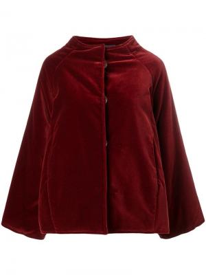 Бархатный пиджак в стиле оверсайз Gianluca Capannolo. Цвет: красный