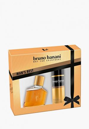 Набор парфюмерный Bruno Banani Mans Best Туалетная вода 30 мл  + део спрей 50. Цвет: желтый
