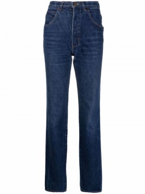 Прямые джинсы 1980-х годов с завышенной талией Giorgio Armani Pre-Owned. Цвет: синий