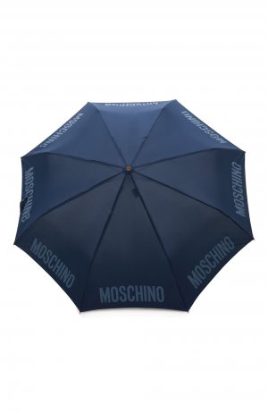 Складной зонт Moschino. Цвет: синий