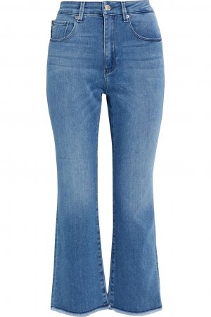 Укороченные джинсы прямого кроя с высокой посадкой и принтом , синий LOVE MOSCHINO