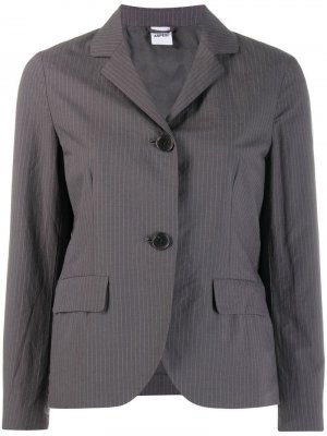 Укороченный пиджак в тонкую полоску Aspesi. Цвет: серый