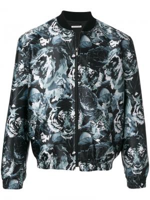 Куртка-бомбер с принтом леопардов Paul & Joe. Цвет: зелёный