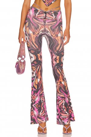 Брюки Detria Ruched Front, цвет Pink & Orange Swirl h:ours