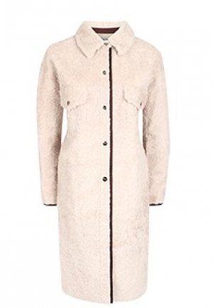Пальто из стриженого меха RINDI. Цвет: белый