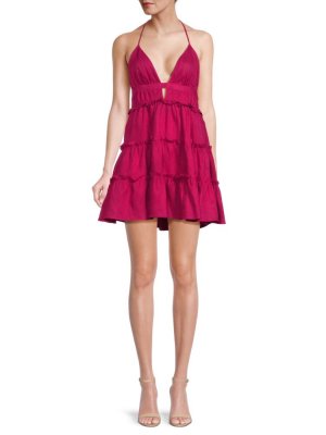 Мини-платье Doris с цветочным принтом Cami Nyc, цвет Raspberry NYC
