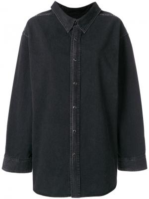 Джинсовая оверсайз-рубашка Balenciaga. Цвет: черный