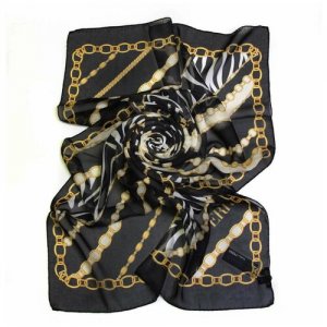 Модный шелковый палантин для девушки Gianfranco Ferre 28894 GF. Цвет: черный