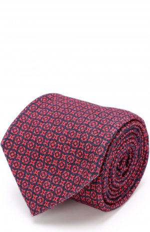 Кашемировый галстук с узором Kiton. Цвет: красный