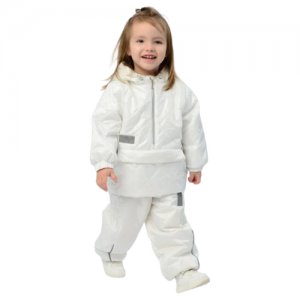 Комплект ( Куртка + брюки ), Демисезон, Белый, арт. 417Т (80 см) MaLeK BaBy. Цвет: белый