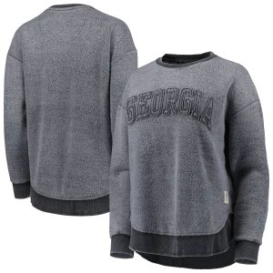 Женский пуловер с пончовиллой Pressbox, черный Georgia Bulldogs Unbranded