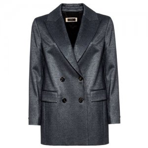 Пиджак , удлиненный, силуэт прямой, размер 42, серый Peserico. Цвет: серый
