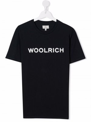 TEEN logo-print T-shirt Woolrich Kids. Цвет: синий