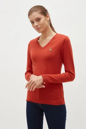 Пуловер женский G082SZ0TK0TD02-BSK21 оранжевый S U.S. POLO Assn.. Цвет: коричневый