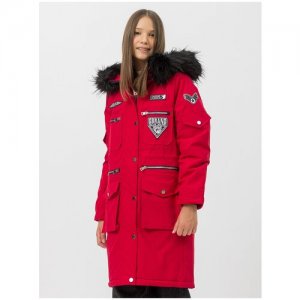 Пальто , зимнее, размер 146, красный Jan Steen. Цвет: красный