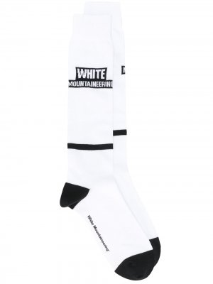 Носки с логотипом White Mountaineering. Цвет: белый