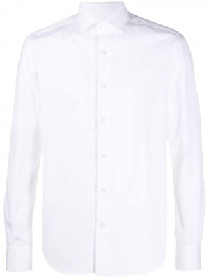 Рубашка узкого кроя с длинными рукавами Xacus. Цвет: белый