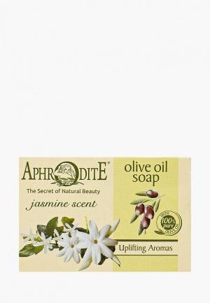 Мыло Aphrodite оливковое с ароматом жасмина, 100 г. Цвет: зеленый