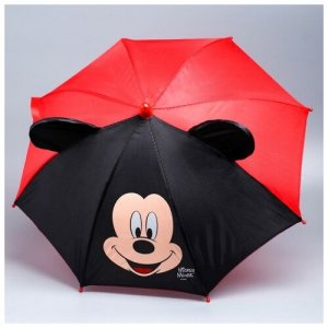 Зонт детский с ушами «Микки Маус» Ø 52 см Disney. Цвет: черный