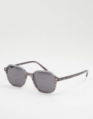 Квадратные солнцезащитные очки унисекс в серой оправе John 0RB2194-Серый Ray-Ban