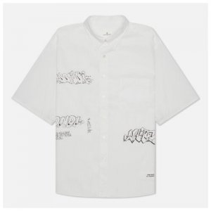 Мужская рубашка x Dondi White Graffiti B.D. белый , Размер S uniform experiment. Цвет: белый