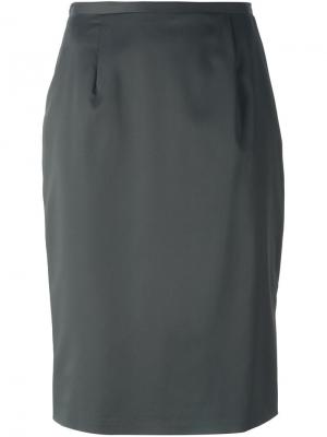 Классическая юбка карандаш Jean Louis Scherrer Vintage. Цвет: серый
