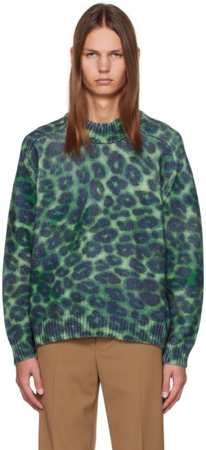 Зеленый свитер с леопардовым принтом Meryll Rogge