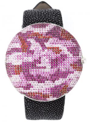 Выходные наручные часы Clou Christian Koban. Цвет: розовый и фиолетовый