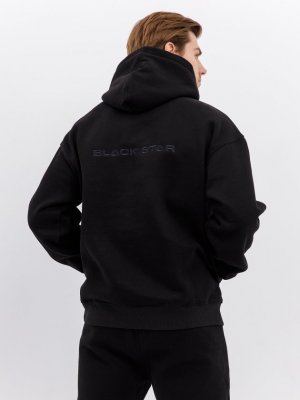 Худи Black Star Logo Wear. Цвет: черный