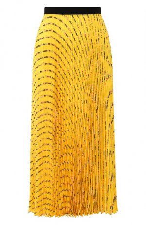 Плиссированная юбка Miu. Цвет: жёлтый
